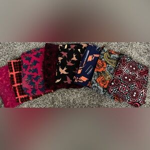 LuLaRoe Red and Black Leggings Vibrant and Comfortable